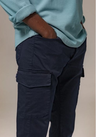 PANTALÓN CARGO AZUL
