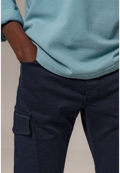 PANTALÓN CARGO AZUL