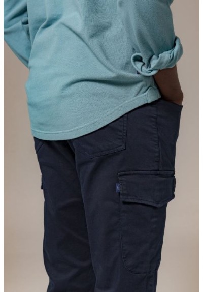 PANTALÓN CARGO AZUL