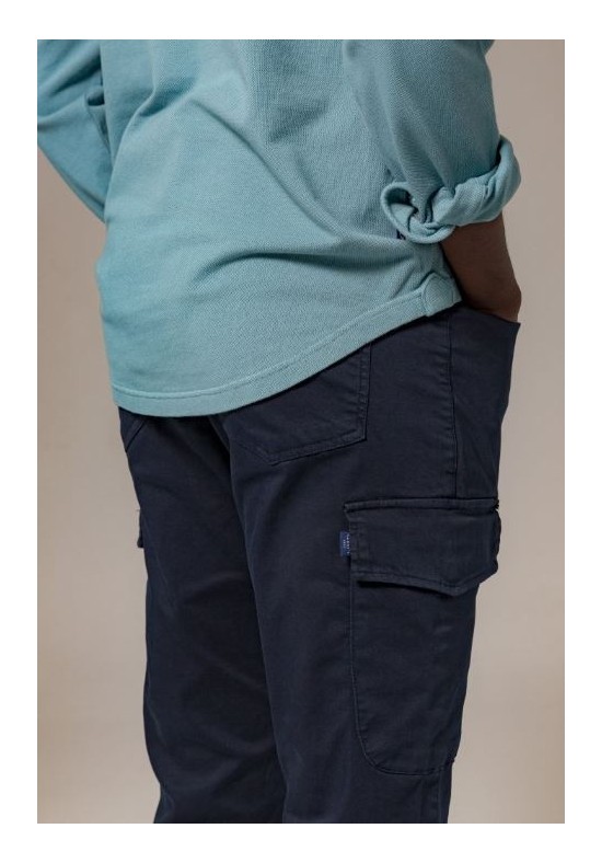 PANTALÓN CARGO AZUL