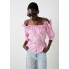 BLUSA RAYAS ROSA
