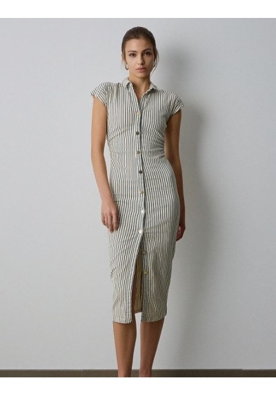 VESTIDO MIDI RAYAS