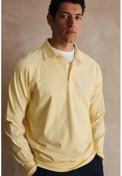 SUDADERA H RAYAS AMARILLA