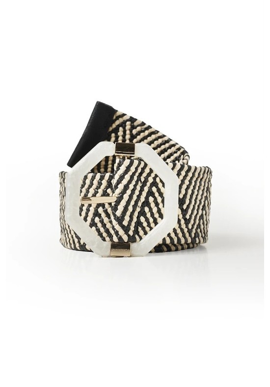 CINTURÓN CON DISEÑO DE PAJA