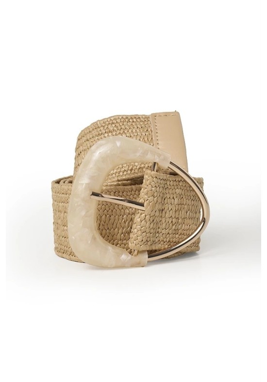 CINTURÓN ANCHO CON TEJIDO