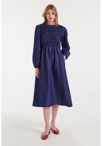 VESTIDO MIDI CHAMBRAY