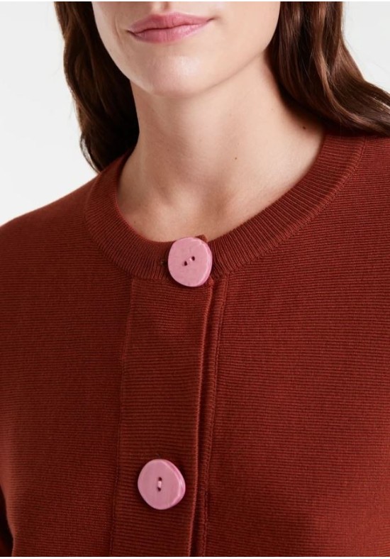 CARDIGAN EVASÉ MARRÓN