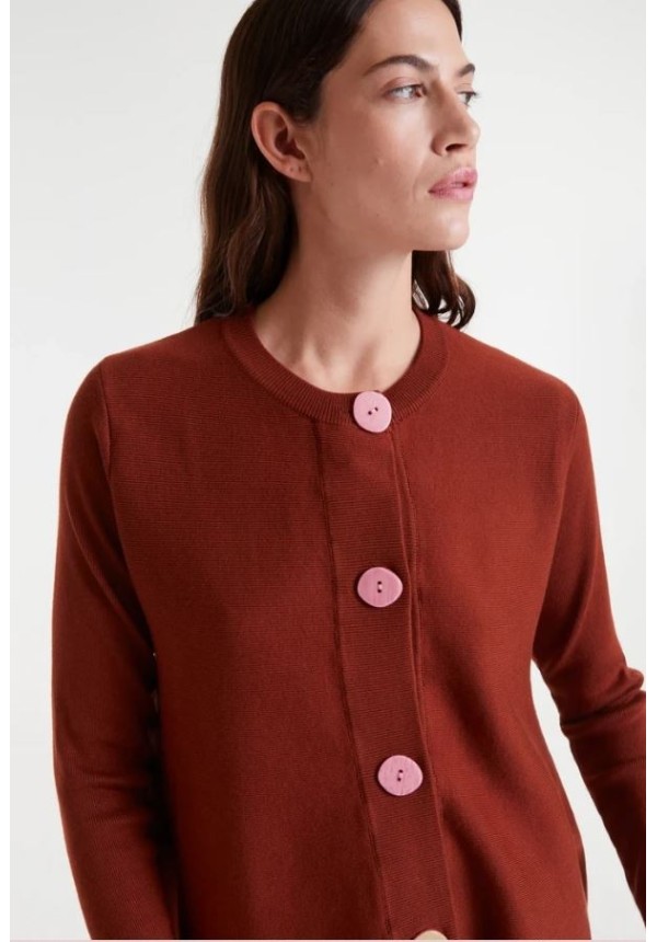 CARDIGAN EVASÉ MARRÓN