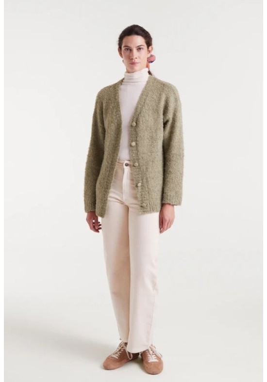 CHAQUETA VERDE TEXTURA