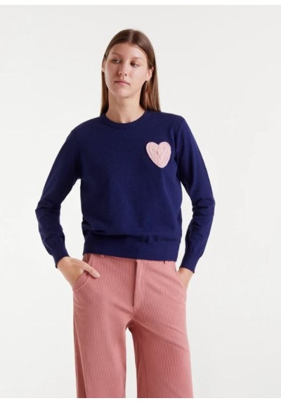 JERSEY NAVY BORDADO CORAZON