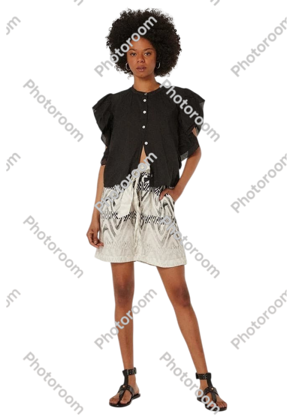 BERMUDAS DE TALLE ALTO CON DEGRADADO