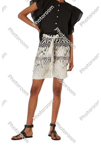 BERMUDAS DE TALLE ALTO CON DEGRADADO