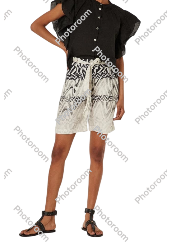 BERMUDAS DE TALLE ALTO CON DEGRADADO